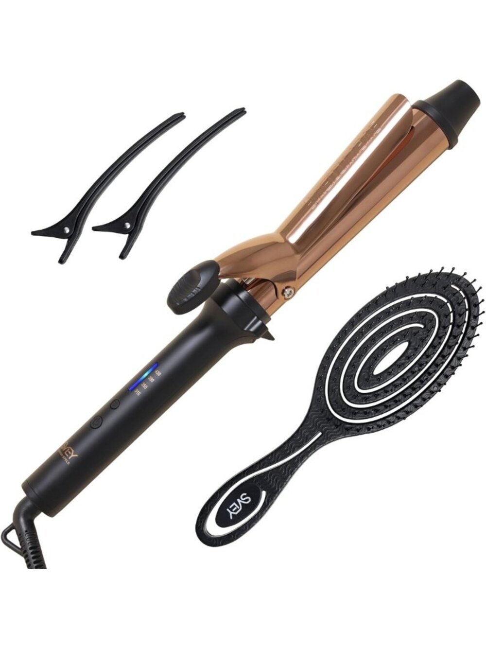 1.5-Inch Dual Voltage Ceramic Curling Iron for Effortless Curls & Waves
